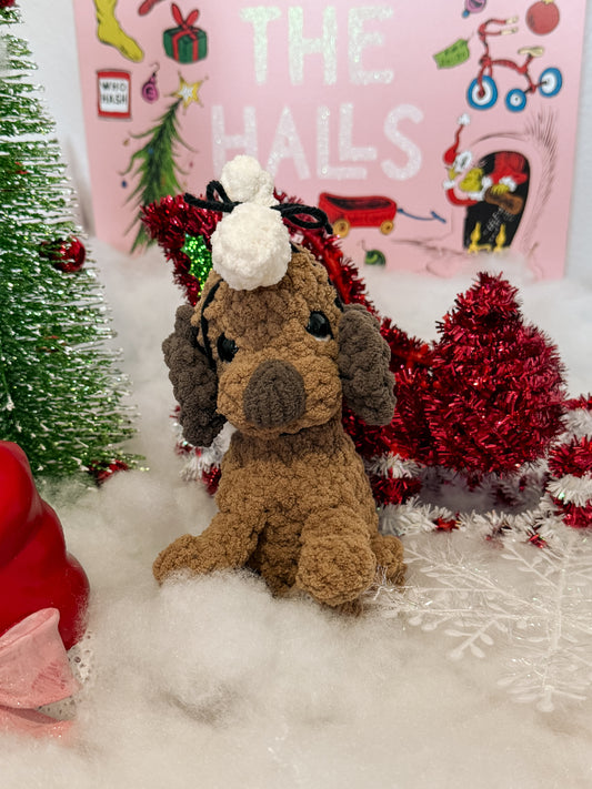 Reindeer Pup - Crochet Plushie
