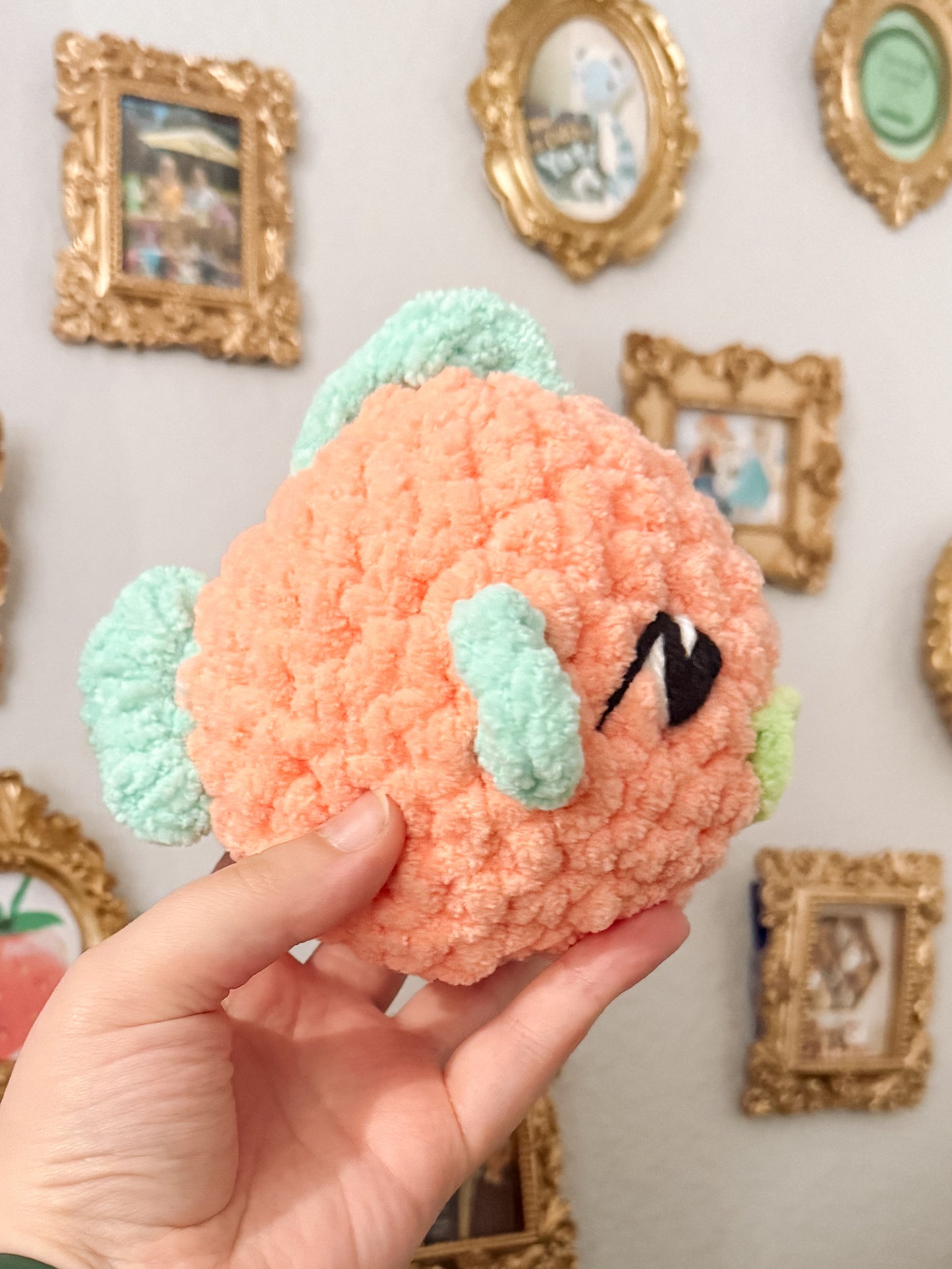 Finley the Fish (Coral) - Crochet Plushie
