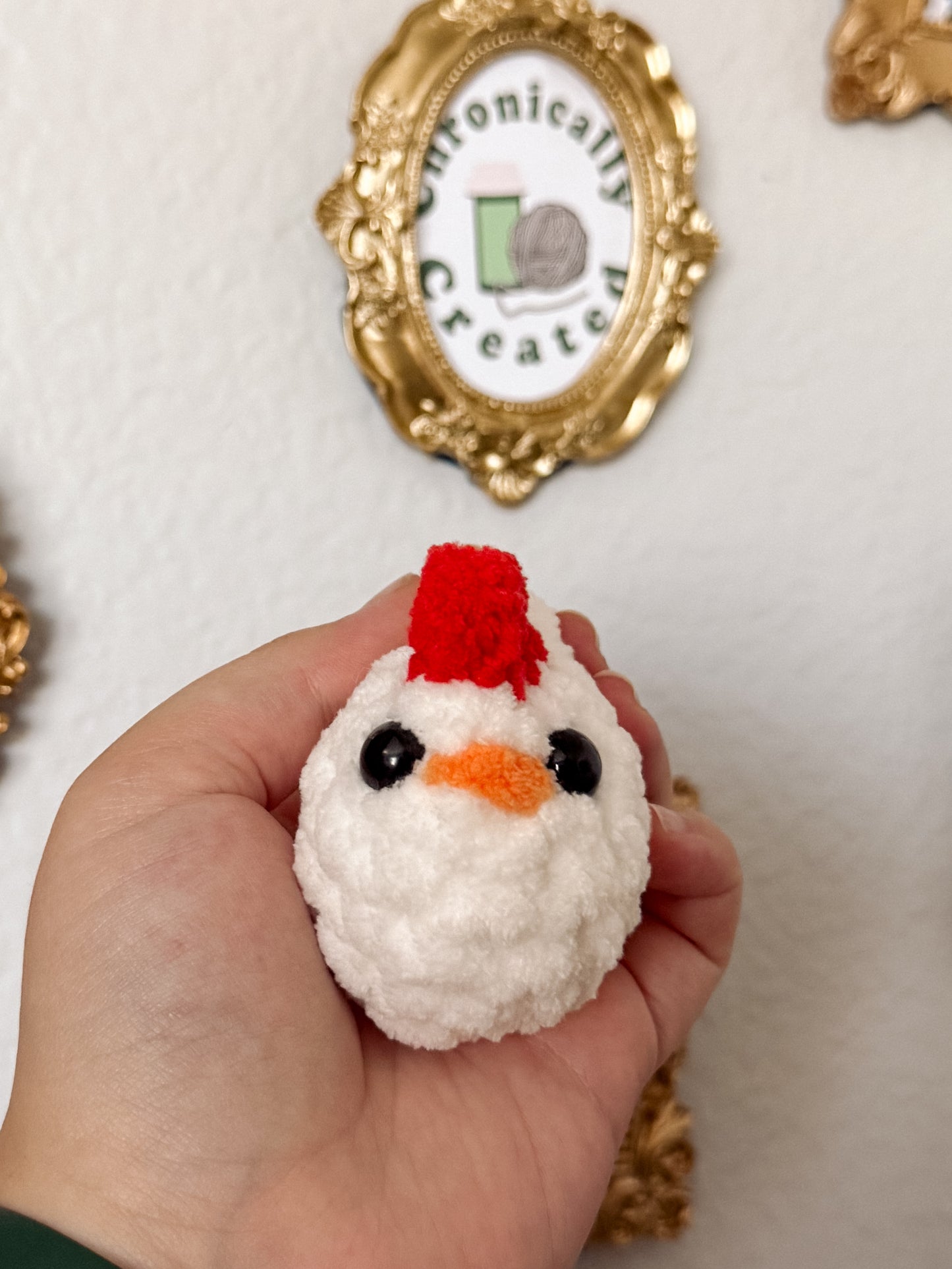 Teeny Tiny Charlie the Chicken - Crochet Plushie