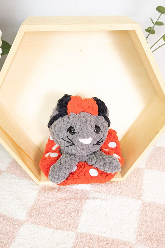Purrfect in Polka Dots Cat - Crochet Plushie