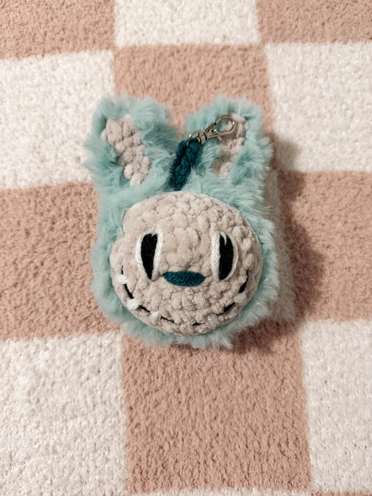 Sky Blue Monster Keychain - Crochet Keychain